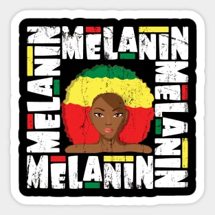 'Beautiful Black Queen Melanin' Awesome Melanin Gift Sticker